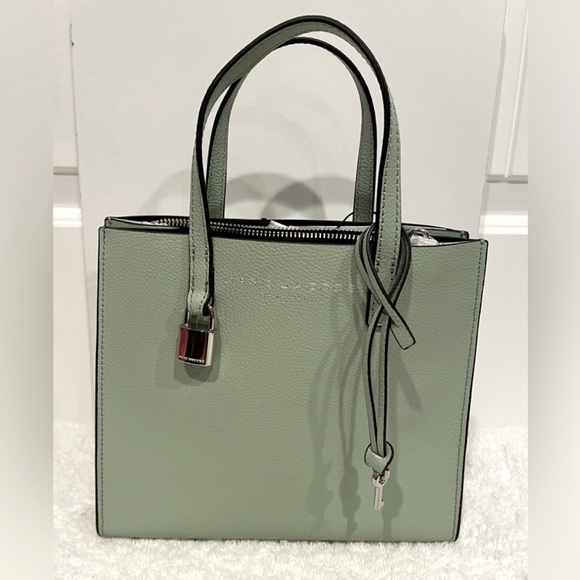 Marc Jacobs Handbags - NWT Marc Jacobs Mini Grind satchel Tote bag Mint green color w crossbody strap
